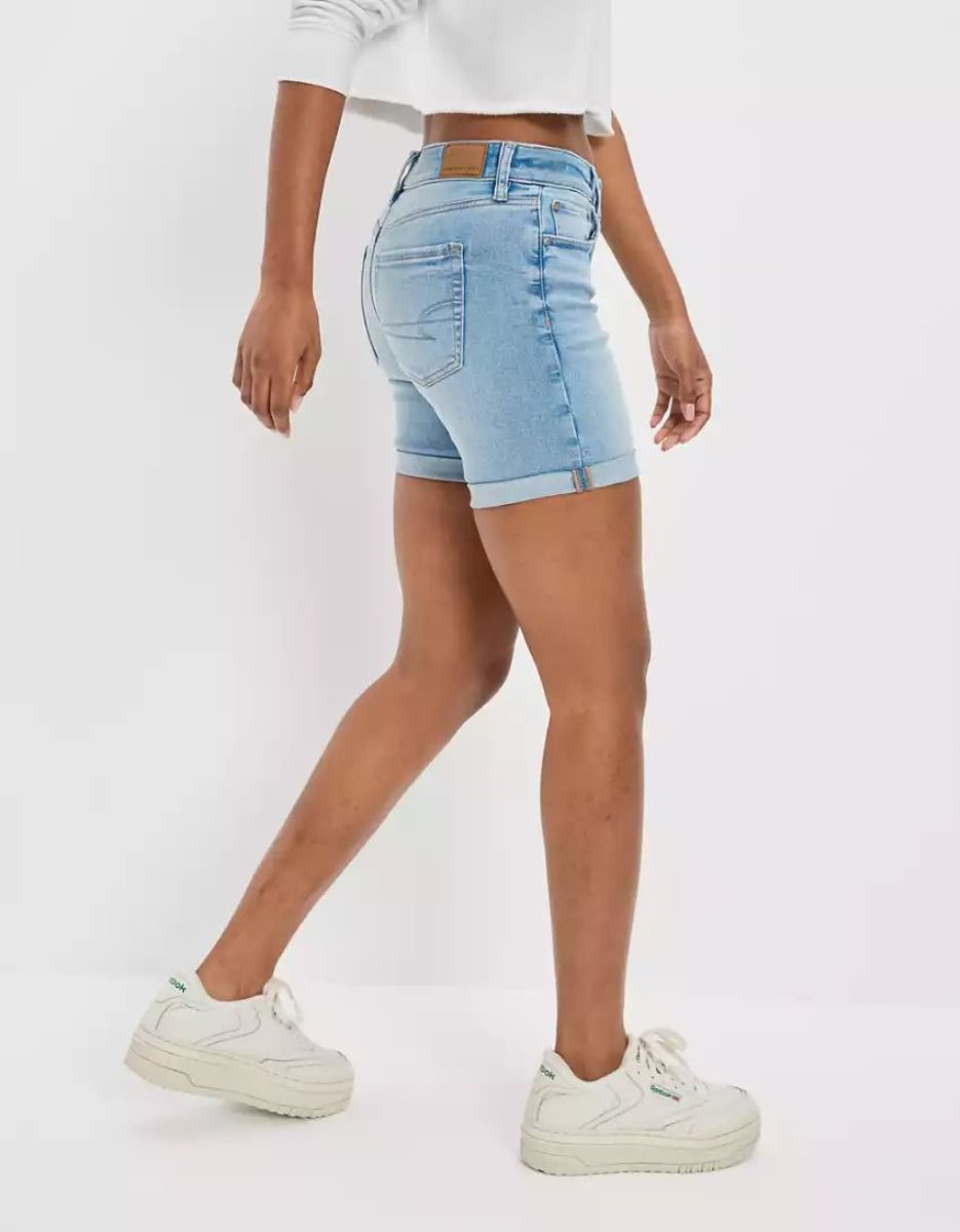 Shorts American Eagle AE Ne(x)t Level Denim Mince Bermuda Lavage Clair Femme | IYK-18375953